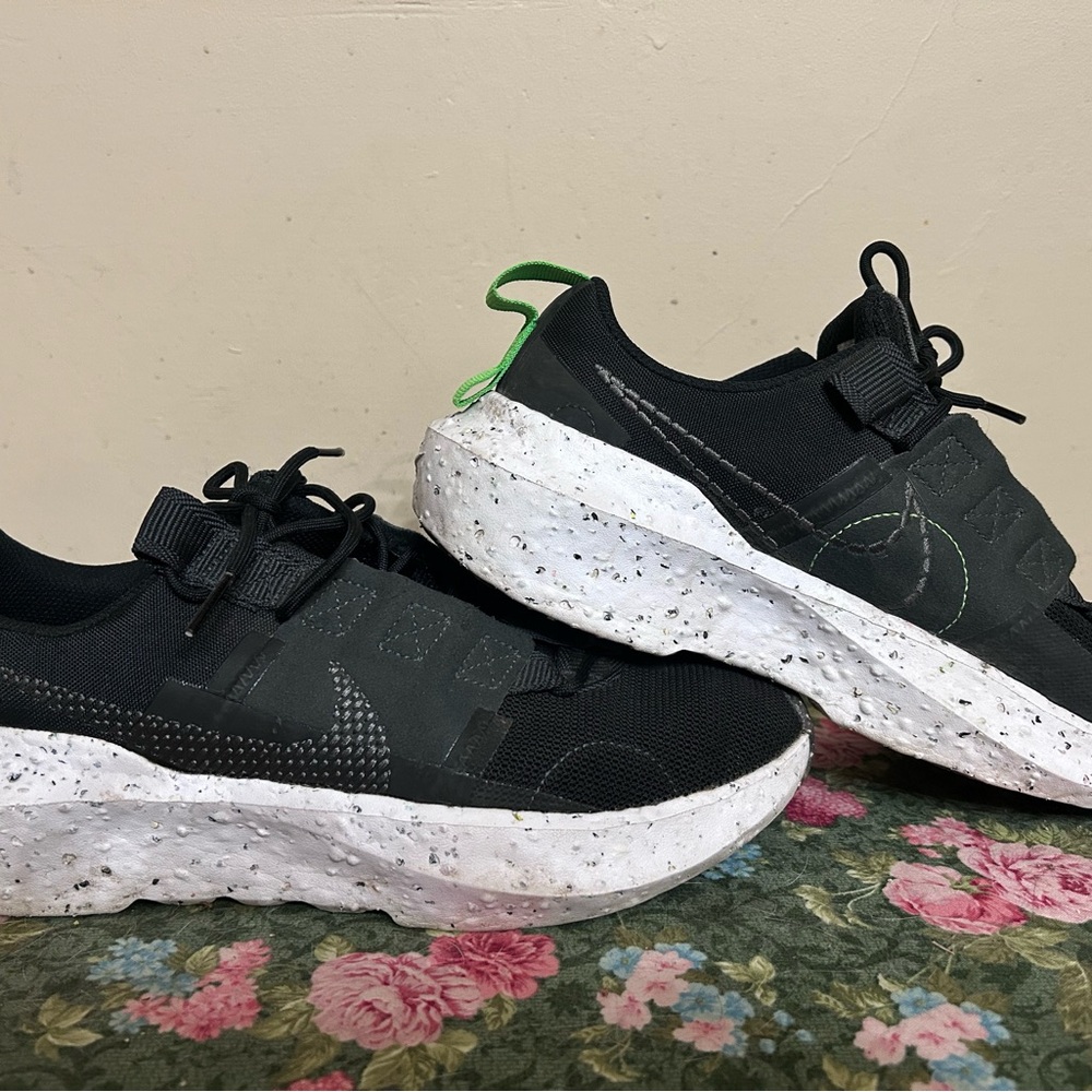 Nike Black and Green Athletic Shoes